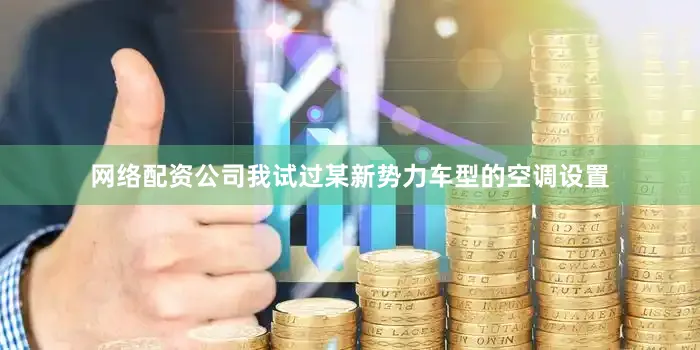 网络配资公司我试过某新势力车型的空调设置